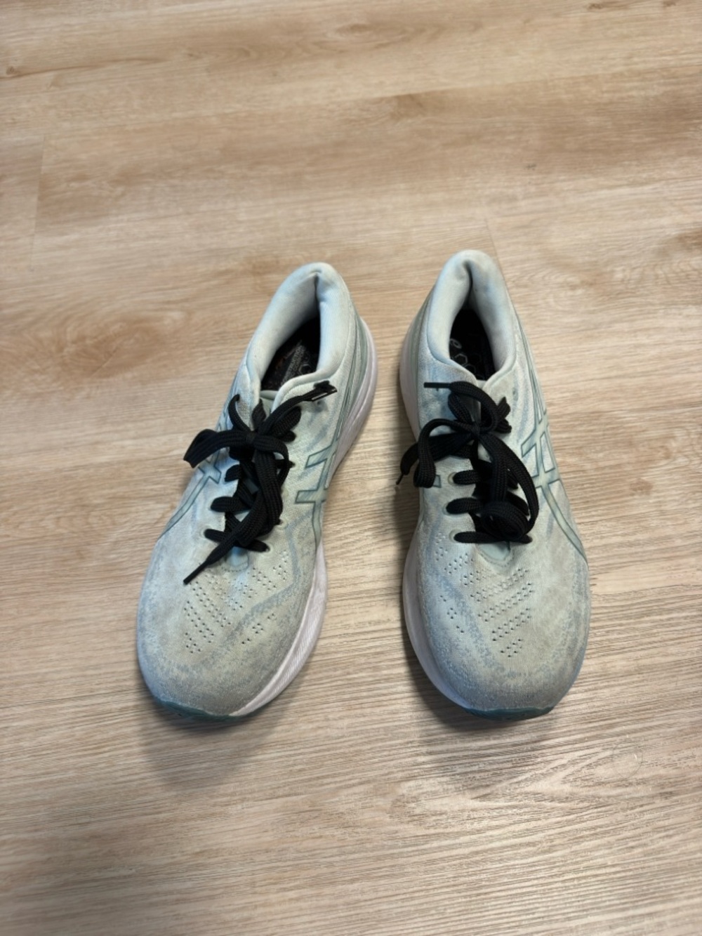 Asics Light Gray Sneakers with Black Laces